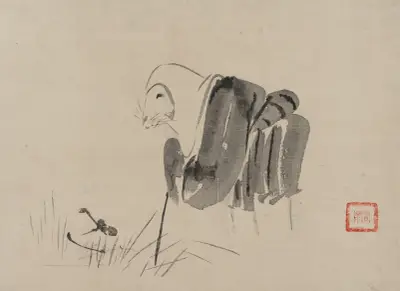 Tsuri gitsune, 1870 – nr 1 av Kawanabe Kyōsai