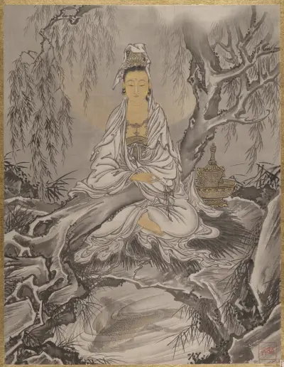 White-Robed Kannon av Kawanabe Kyōsai