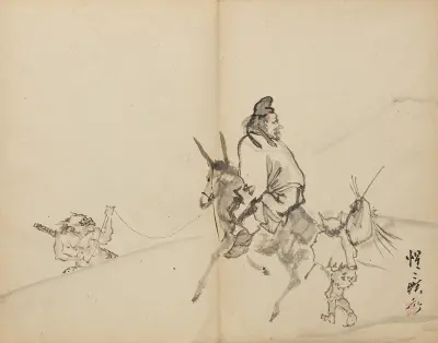 Zhong Kui av Kawanabe Kyōsai