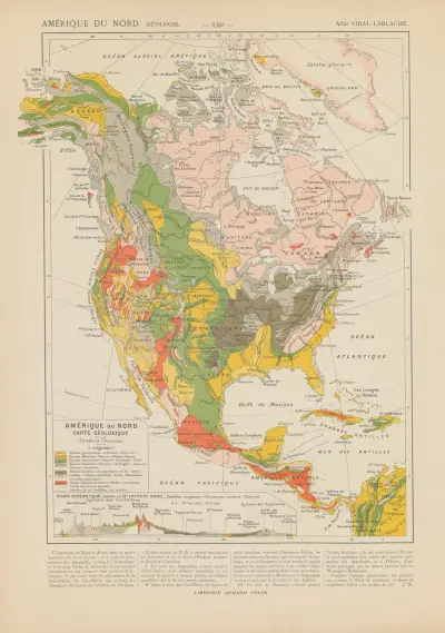 Nordamerika. Geologi av Paul Vidal de La Blache