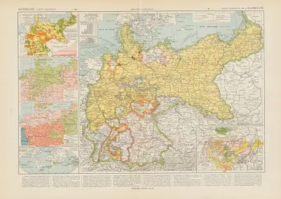 Carte Politique de l’Allemagne av Paul Vidal de La Blache