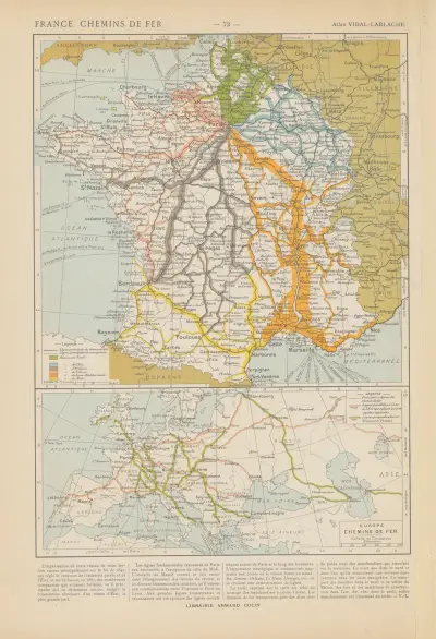 Francja. Chemins de fer, Paul Vidal de La Blache