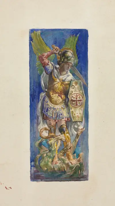 Design för glasmålning av John La Farge
