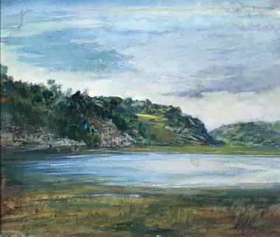 Paradise Rocks—Study at Paradise, Newport, Rhode Island av John La Farge