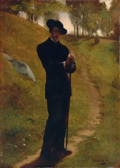 Porträtt av målaren av John La Farge