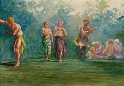 Stående dans. Stående figurer av John La Farge