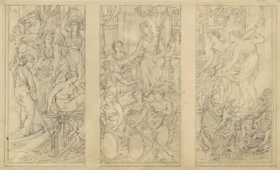 Skiss för ’Handeln’ av John La Farge