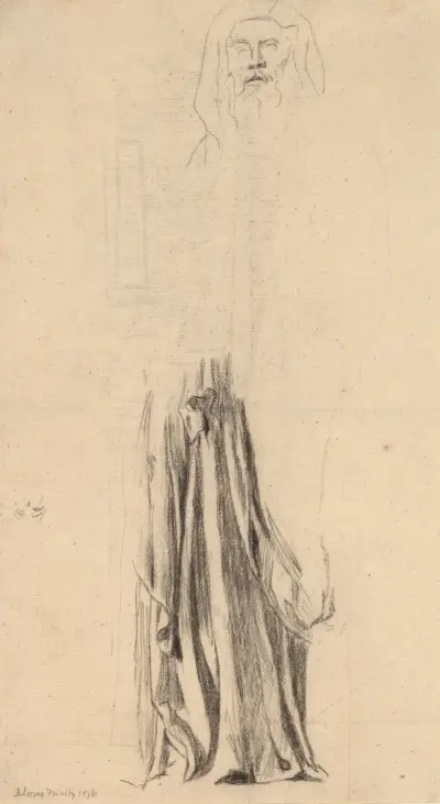Studie för Mose – Trinity Church, Boston av John La Farge