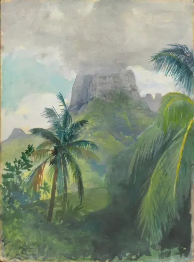 The Peak of Maua Roa. Noon. Island of Moorea. Society Islands. Uponohu av John La Farge