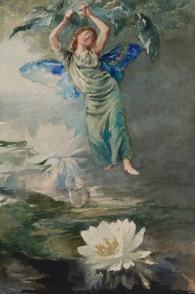 Vattenliljeälva av John La Farge