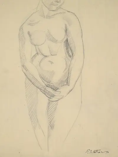 Akt z skrzyżowanymi rękami, Roger de La Fresnaye