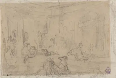 Croquis pour un tableau von Narcisse-Virgile Diaz de La Peña
