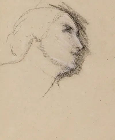 Etude de tête de femme von Narcisse-Virgile Diaz de La Peña