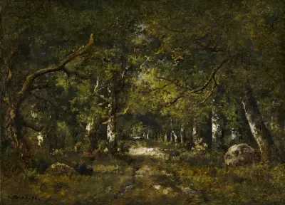 Skogsscen av Narcisse-Virgile Diaz de La Peña