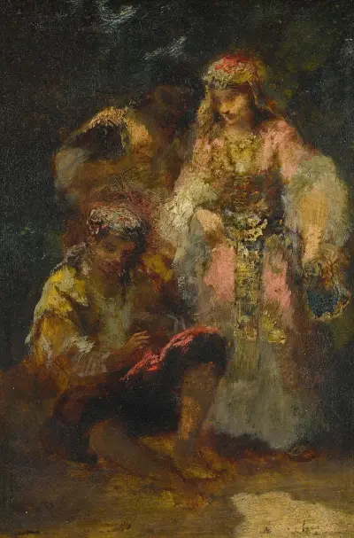 Groupe de bohémiennes en forêt av Narcisse-Virgile Diaz de La Peña