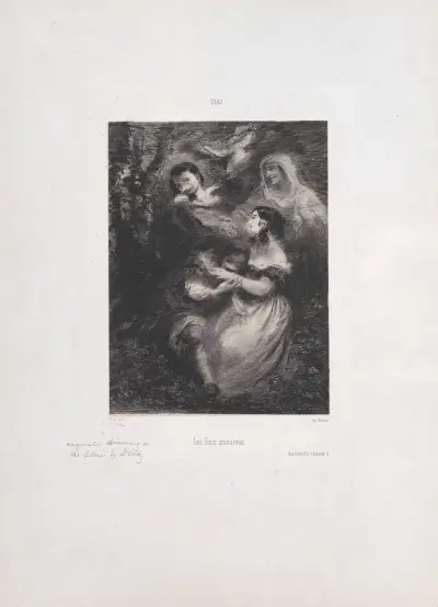 De galna älskande av Narcisse-Virgile Diaz de La Peña