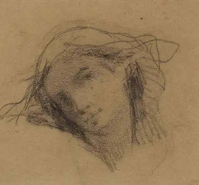 Tête de femme von Narcisse-Virgile Diaz de La Peña