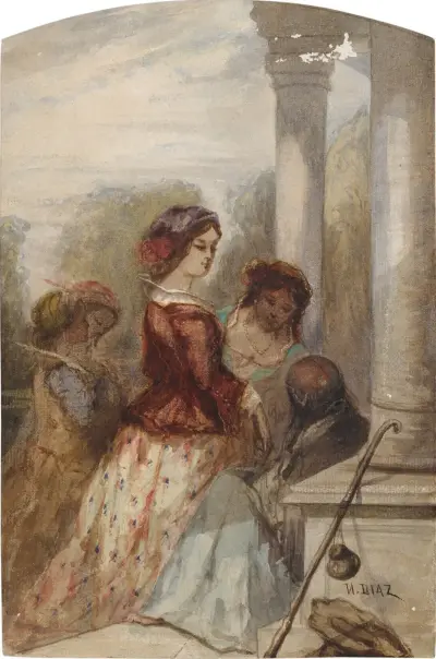 The Fortune Teller von Narcisse-Virgile Diaz de La Peña