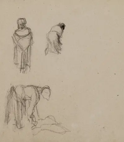 Trois esquisses de femmes von Narcisse-Virgile Diaz de La Peña