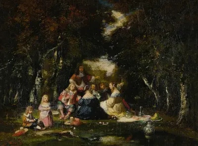 Une partie de campagne av Narcisse-Virgile Diaz de La Peña
