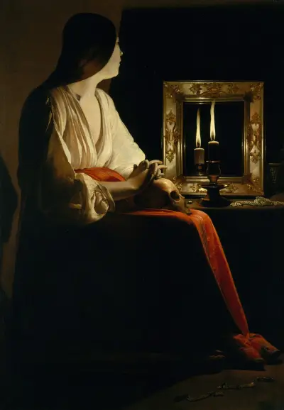 The Penitent Magdalen av Georges de La Tour
