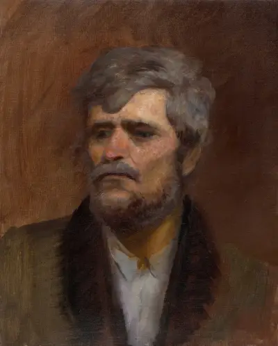 Character Head Study of a Man av Ladislav Mednyánszky