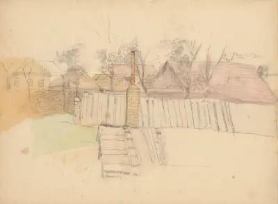 Farm in Strážky I. av Ladislav Mednyánszky