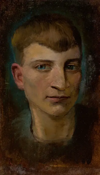 Huvud av utmärglad pojke av Ladislav Mednyánszky