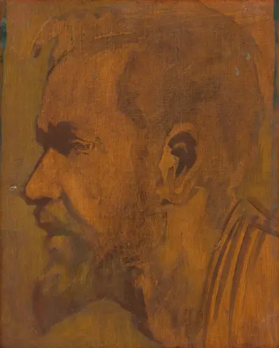 Head Study of a Thinker av Ladislav Mednyánszky