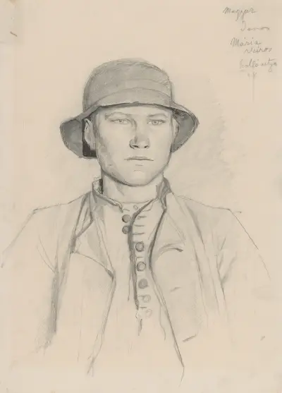 Djävulshuvud av Ladislav Mednyánszky