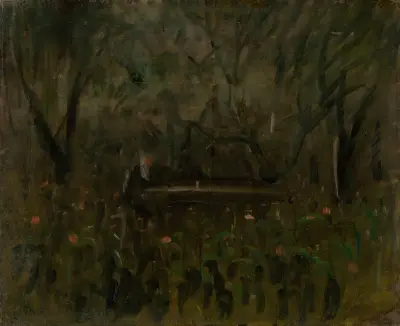 In the Garden at the Table av Ladislav Mednyánszky