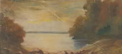 Landskap med sjö av Ladislav Mednyánszky