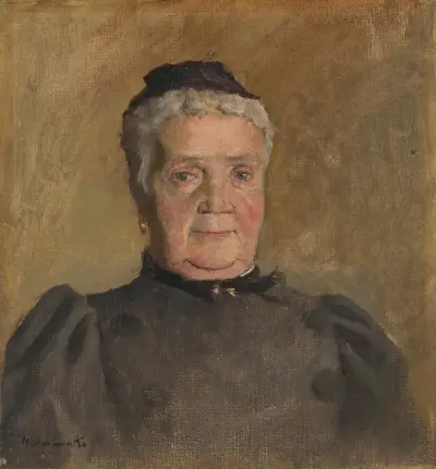 Portrait of Evelin Czóbel av Ladislav Mednyánszky