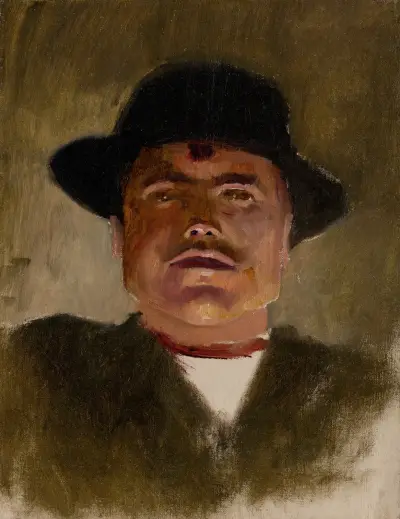 Spissk bonde med hatt av Ladislav Mednyánszky