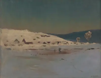 Vinterlandskap av Ladislav Mednyánszky