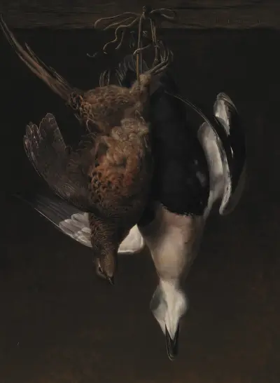 Game. A Pheasant And An Eider av Johan Laurentz Jensen