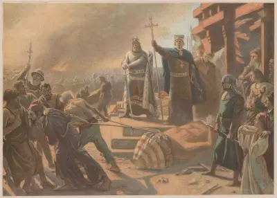 Capture of the fortress at Cape Arkona av Laurits Tuxen