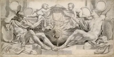 Allegory in Honor of Cardinal Richelieu av Charles Le Brun