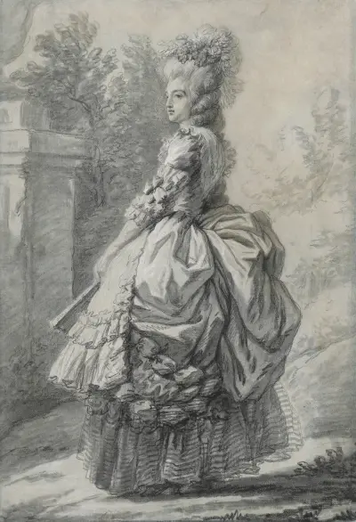 Marie Antoinette i en park av Elisabeth Louise Vigée Le Brun