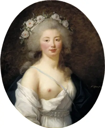 Portrait of a Young Lady as Flora av Elisabeth Louise Vigée Le Brun