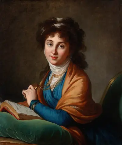 Portrait of Natalia Zakharovna Kolycheva, née Hitrovo av Elisabeth Louise Vigée Le Brun