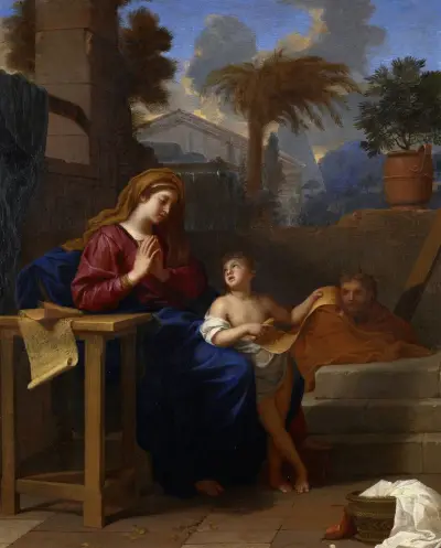 The Holy Family in Egypt av Charles Le Brun