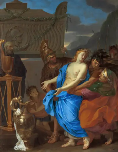 The Sacrifice of Polyxena av Charles Le Brun