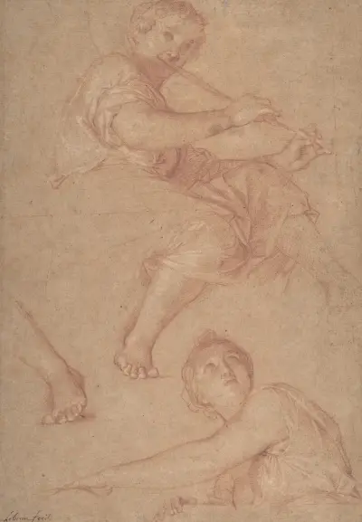 Two Muses av Charles Le Brun