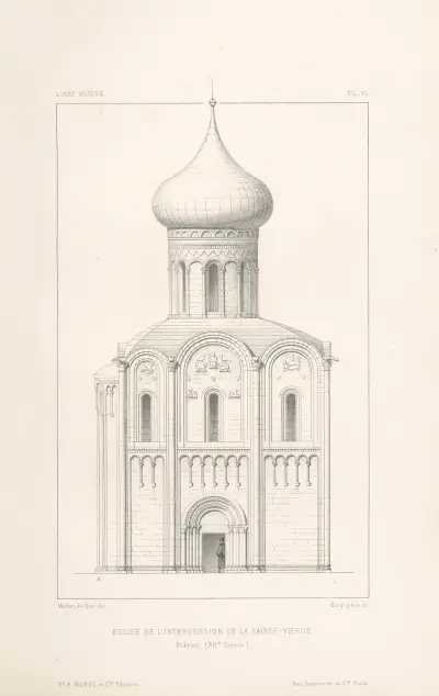 Eglise de l’intercession de la Ste-Vierge.— Pokrova (XIIe siècle) av Eugène-Emmanuel Viollet-le-Duc