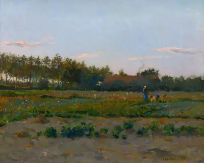Champ De Coqueliquots av Henri Le Sidaner