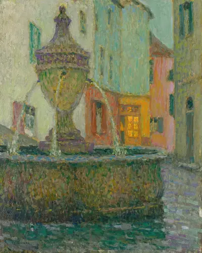 La Fontaine, Saint-Paul de Vence von Henri Le Sidaner