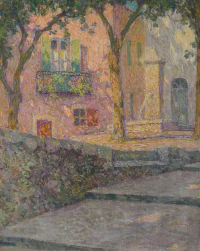 Náměstí s kašnou na slunci, Henri Le Sidaner
