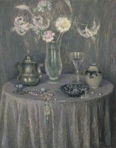 La table, harmonie grise von Henri Le Sidaner