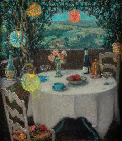 Bordet under bersån av Henri Le Sidaner